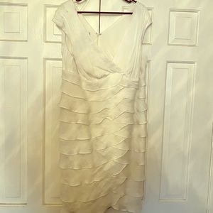 White ruffle dress